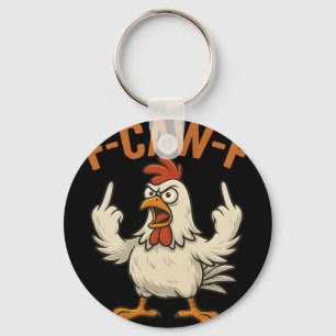 F-caw-f Funny Chicken Humor Fcawf Quote Rooster Me Keychain