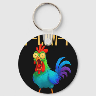 F-caw-f Funny Chicken Humor Quote Rooster Meme _7 Keychain