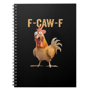 F Caw F Funny Chicken Humor Rooster Meme Classic Notebook