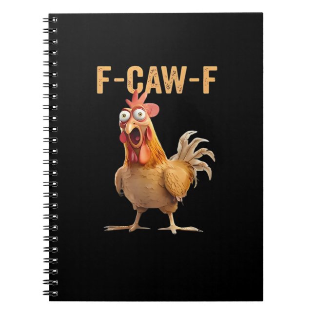 F Caw F Funny Chicken Humor Rooster Meme Classic Notebook (Front)