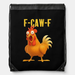 F Caw F Funny Chicken Meme Trendy Modern Style Drawstring Bag