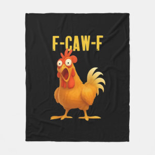 F Caw F Funny Chicken Meme Trendy Modern Style Fleece Blanket