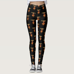 F Caw F Funny Chicken Pun Dark Humor Sarcasm Leggings