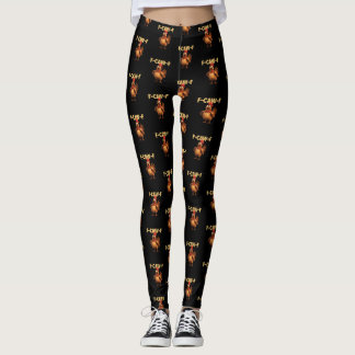 F Caw F Funny Chicken Pun Dark Humor Sarcasm  Leggings
