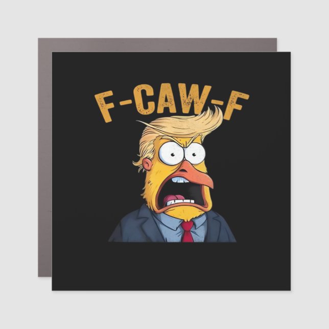 F-Caw-F Funny Chicken Rooster Classic Car Magnet (Front)