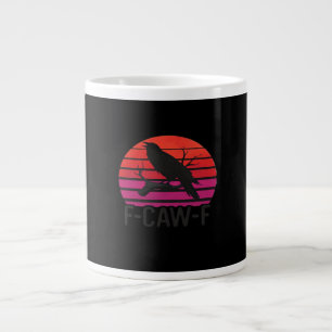 F-Caw-F Funny Crow Classic Minimal Clean Giant Coffee Mug