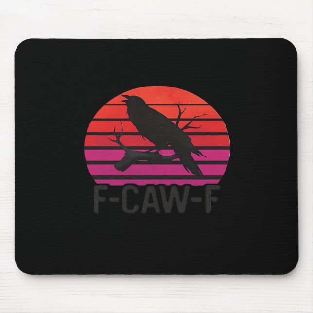 F-Caw-F Funny Crow Classic Minimal Clean Mouse Pad (Front)