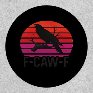 F-Caw-F Funny Crow Classic Minimal Clean Patch