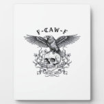 F-Caw-F Funny Crow Halloween Vintage Design Plaque