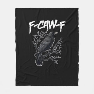 F-Caw-F Funny Crow Minimal Clean Fleece Blanket