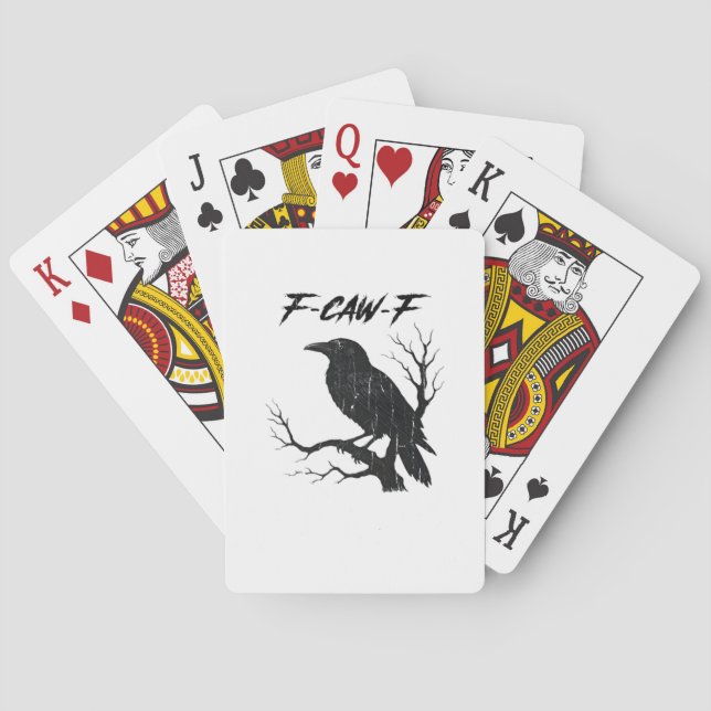 F-Caw-F Funny Crow Poker Cards (Back)