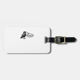 F-Caw-F Funny Crow Raven Pun F-Off Subtle F-Bomb Luggage Tag