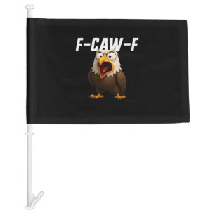 F-Caw-F Funny F-Caw-F Gear Retro Classic Car Flag