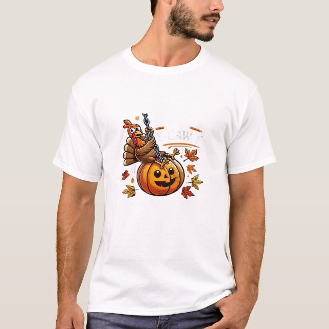 F-Caw-F Funny For Men Women Thanksgiving-Christmas T-Shirt (Front)