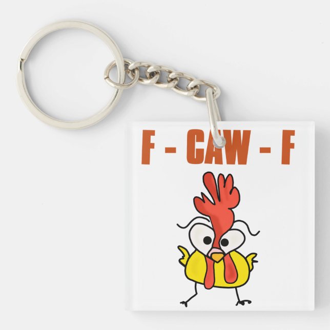 F caw F funny Keychain (Front)