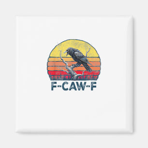 F-Caw-F Funny Raven Crow Vintage Gothic Bird Pun M Magnet
