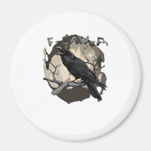 F-Caw-F Funny Raven Pun Gothic Crow Humor Retro Cl Magnet