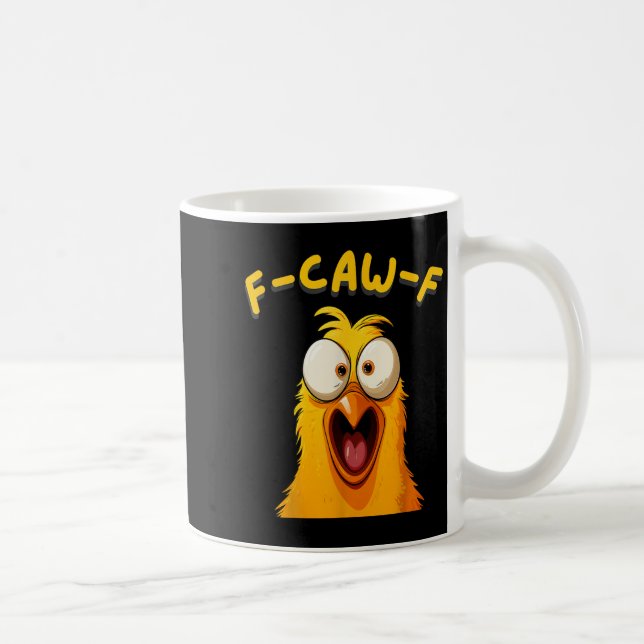 F-caw-f Funny Rooster Chicken Farm Fcawf Animal Me Coffee Mug (Right)