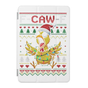 F-CAW-F Funny Screaming Chicken Ugly Christmas iPad Mini Cover