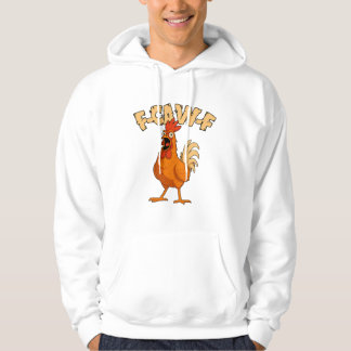 F-CAW-F! Funny Shocked Rooster Chicken Hoodie