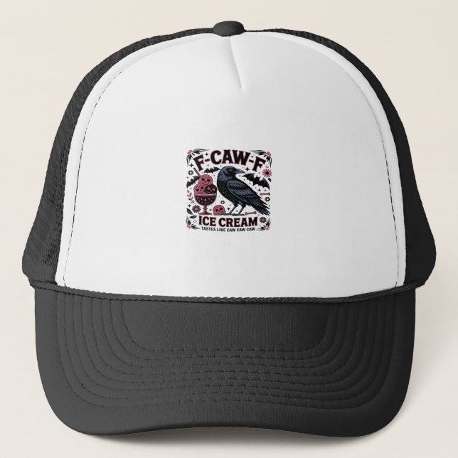 F Caw F Funny Trendy Trucker Hat (Front)
