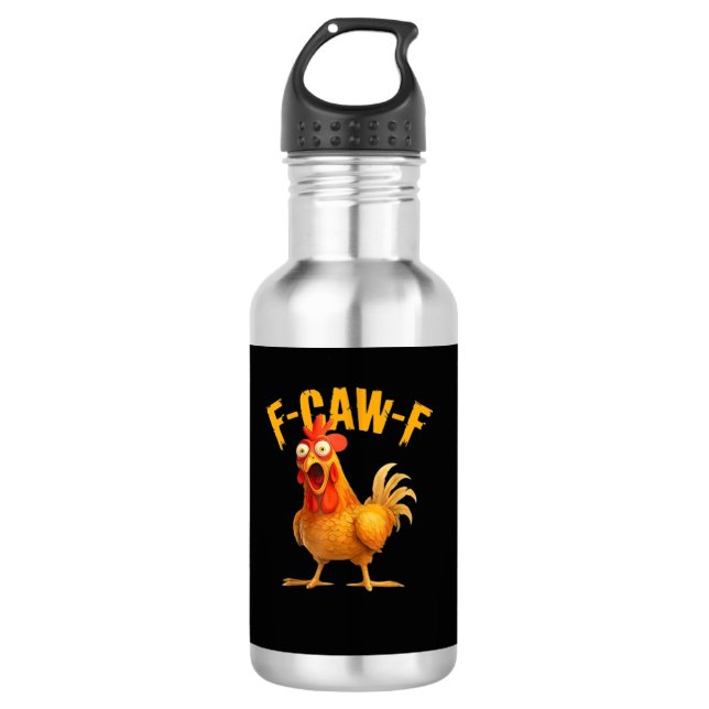 F-Caw-F Funny Unique Stainless Steel Water Bottle (Front)