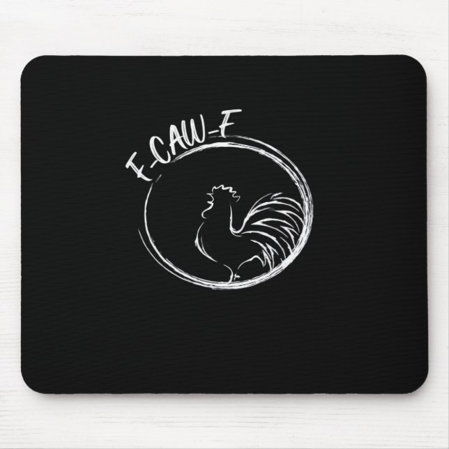 F-Caw-F Funny Wordplay Quote Retro Style Mouse Pad (Front)