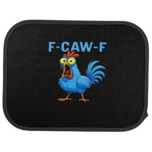 F-Caw-F Graphic Gear Creative Design Car Floor Mat