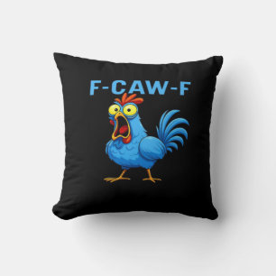 F-Caw-F Graphic Gear Creative Design Throw Pillow