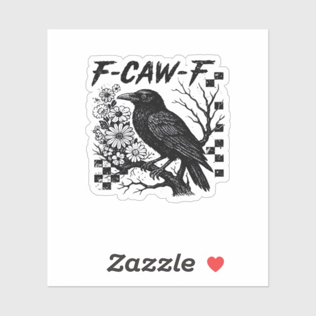 F-Caw-F Halloween Bird Sticker (Sheet)