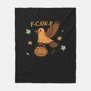 F-Caw-F Halloween Retro Classic Fleece Blanket