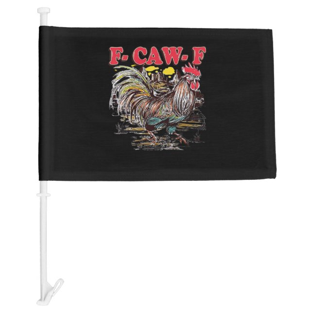 F-Caw-F Hei Hei Moana Rooster Classic Funny Graphi Car Flag (Front)
