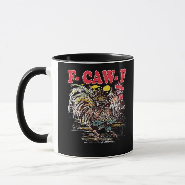 F-Caw-F Hei Hei Moana Rooster Classic Funny Graphi Mug (Left)