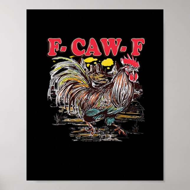 F-Caw-F Hei Hei Moana Rooster Classic Funny Graphi Poster (Front)