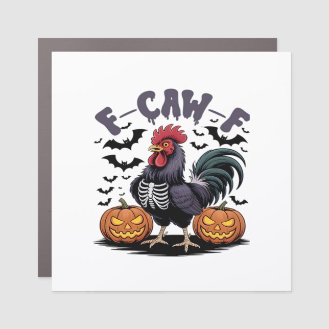 F-Caw-F Humor Crow Funny Gothic Car Magnet (Front)