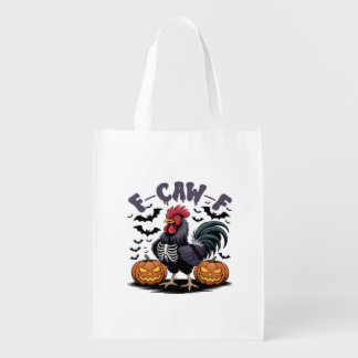 F Caw F Humor Crow Gothic Funny Style Grocery Bag