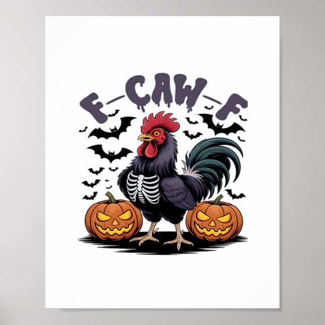 F Caw F Humor Crow Gothic Funny Style Poster (Front)