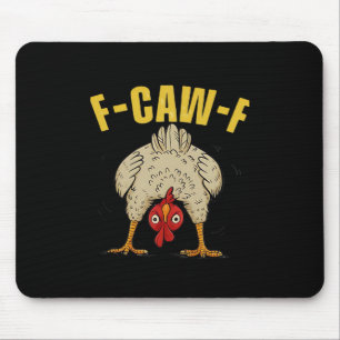 F-Caw-F Humor Gothic Crow Funny Aesthetic Style Mouse Pad