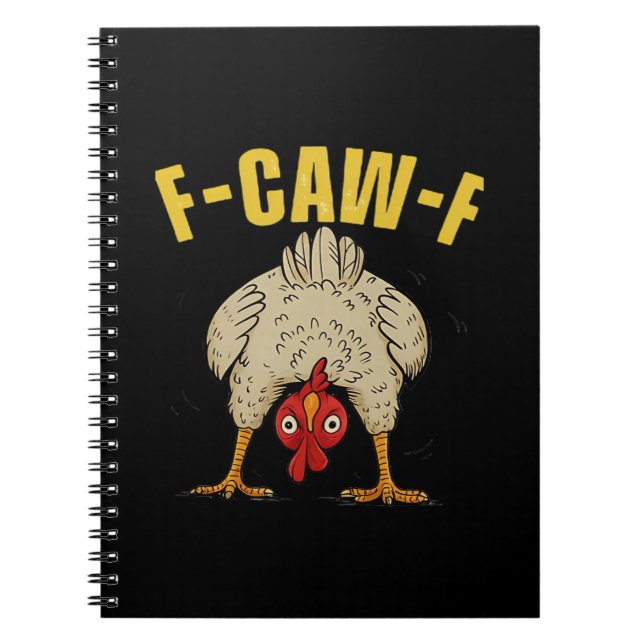 F-Caw-F Humor Gothic Crow Funny Aesthetic Style Notebook (Front)