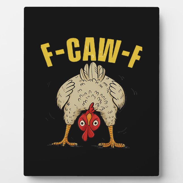 F-Caw-F Humor Gothic Crow Funny Aesthetic Style Plaque (Front)