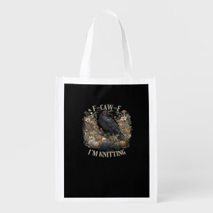 F-Caw-F I'm Knitting Creative Casual Grocery Bag