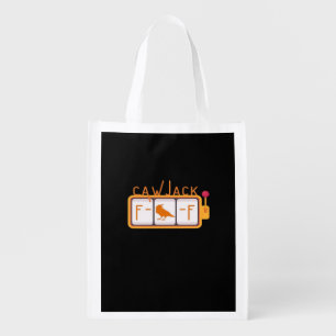 F-Caw-F Jackpot Retro Graphic Grocery Bag