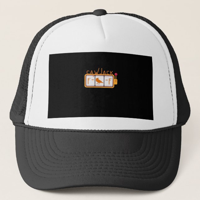 F-Caw-F Jackpot Retro Graphic Trucker Hat (Front)
