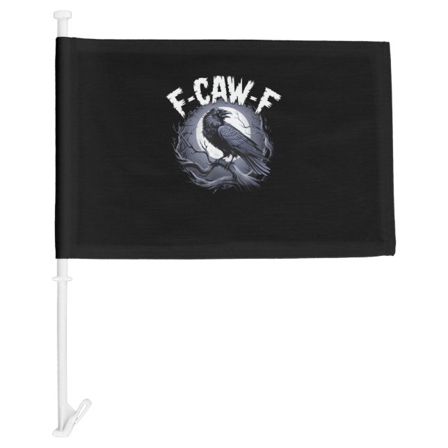F-Caw-F Minimal Clean Car Flag (Front)