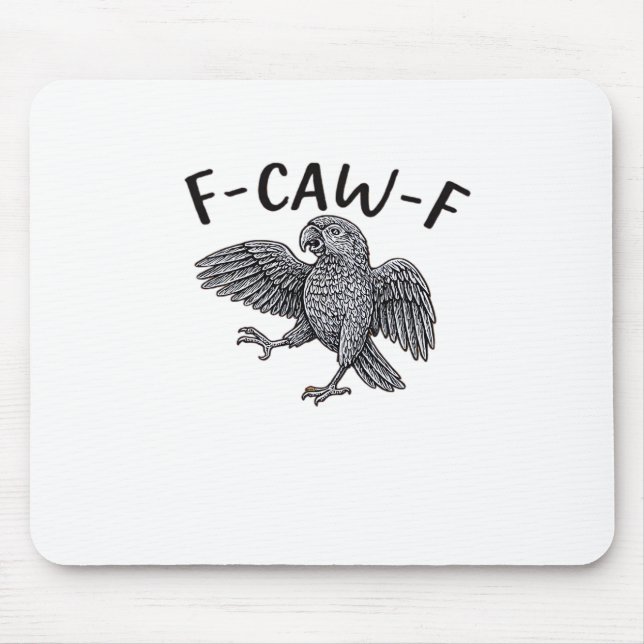 F Caw F Minimal Clean Design Mouse Pad (Front)