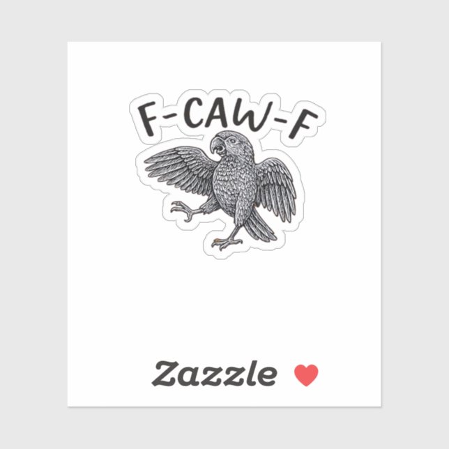 F Caw F Minimal Clean Design Sticker (Sheet)