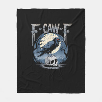 F-Caw-F Minimal Clean Fleece Blanket