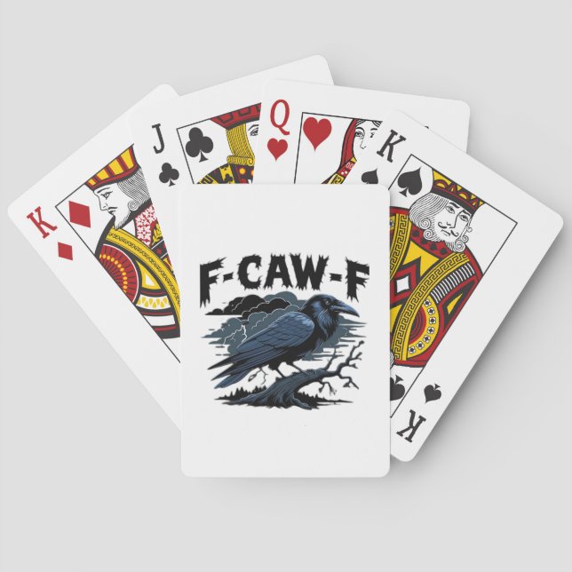 F-Caw-F Minimal Clean Poker Cards (Back)