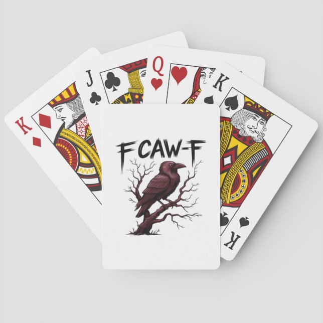 F-Caw-F Raven Classic Poker Cards (Back)
