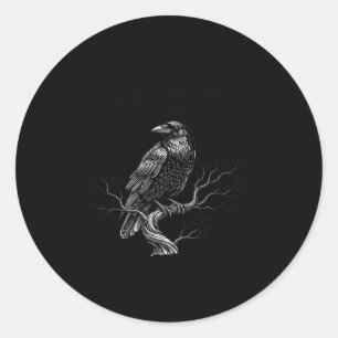 F-caw-f - Raven - Crow - Halloween Costume Premium Classic Round Sticker